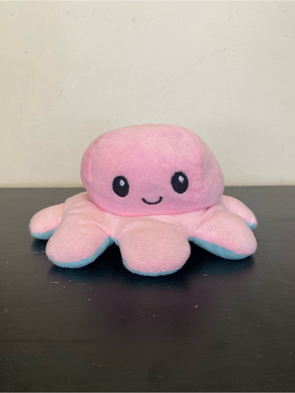 Teeturtle Reversible Octopus Plushie Pink & Blue Happy/Sad Mood Stuffed Animal